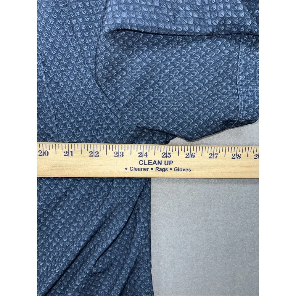 7 Diamonds Shirt Mens 2XL XXL 4 Way Stretch Blue Button Up Short Sleeve - Picture 6 of 9